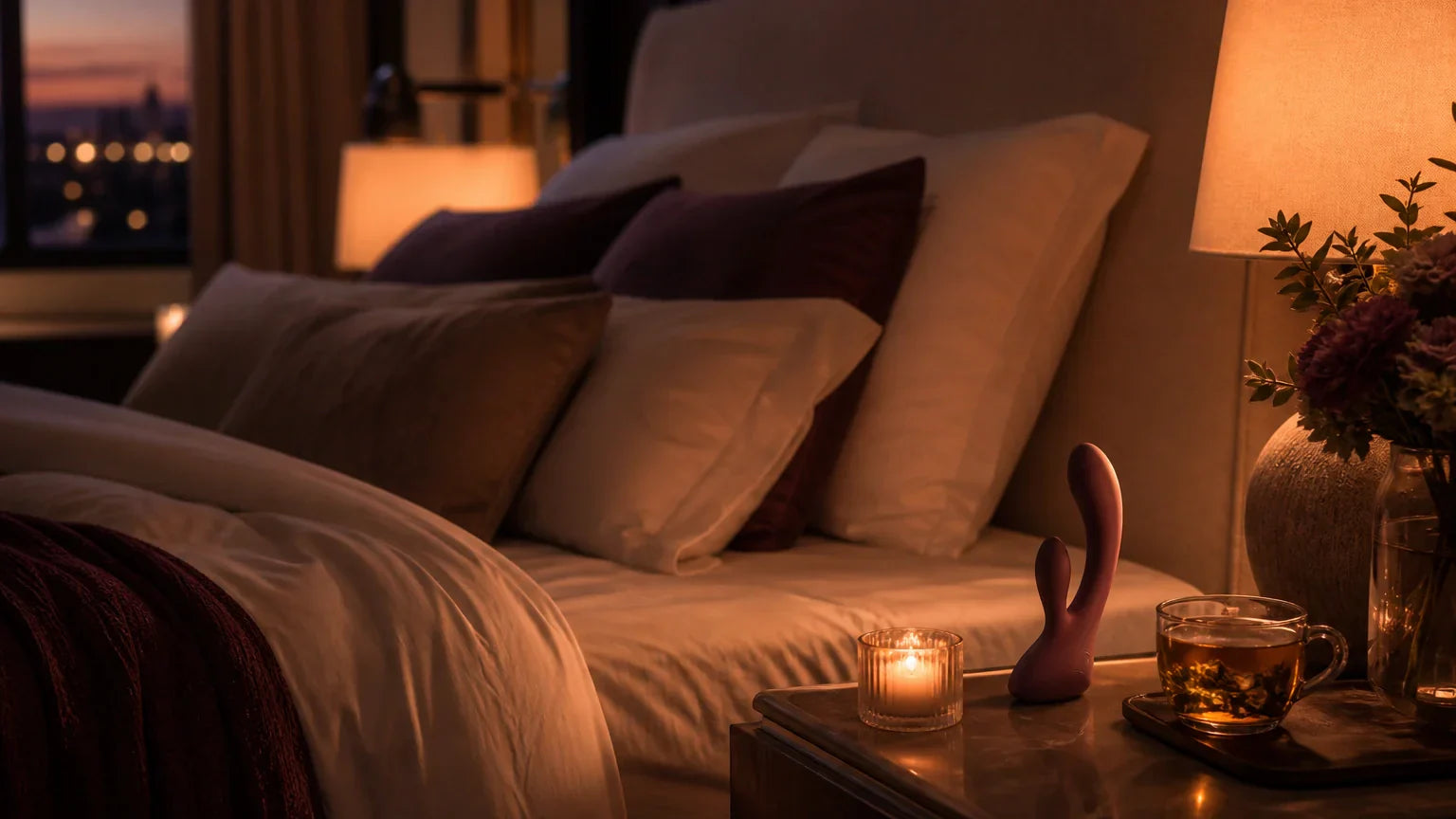 Evening Stress Relief Routine: How Physical Self-Care Unwinds the Day: guide image about show a calm, discreet evening