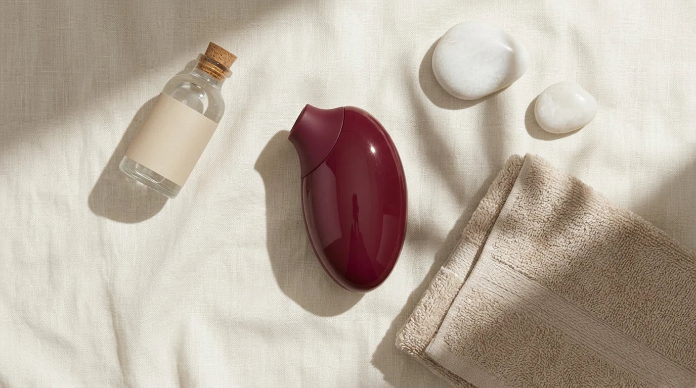 Vibrator and wellness setup for self-exploration — body awareness guide by Xindari