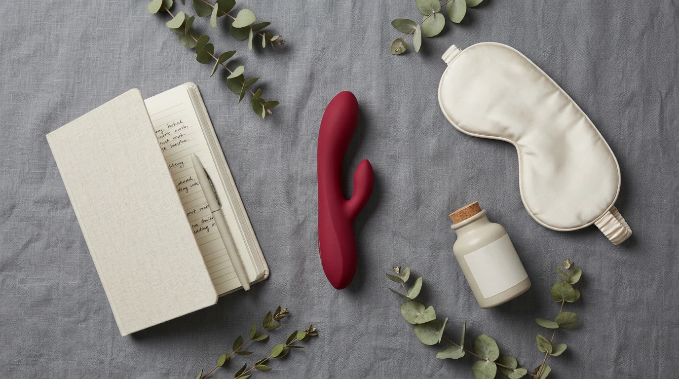 Personal massager as part of a pre-sleep wellness ritual — for deeper, faster sleep