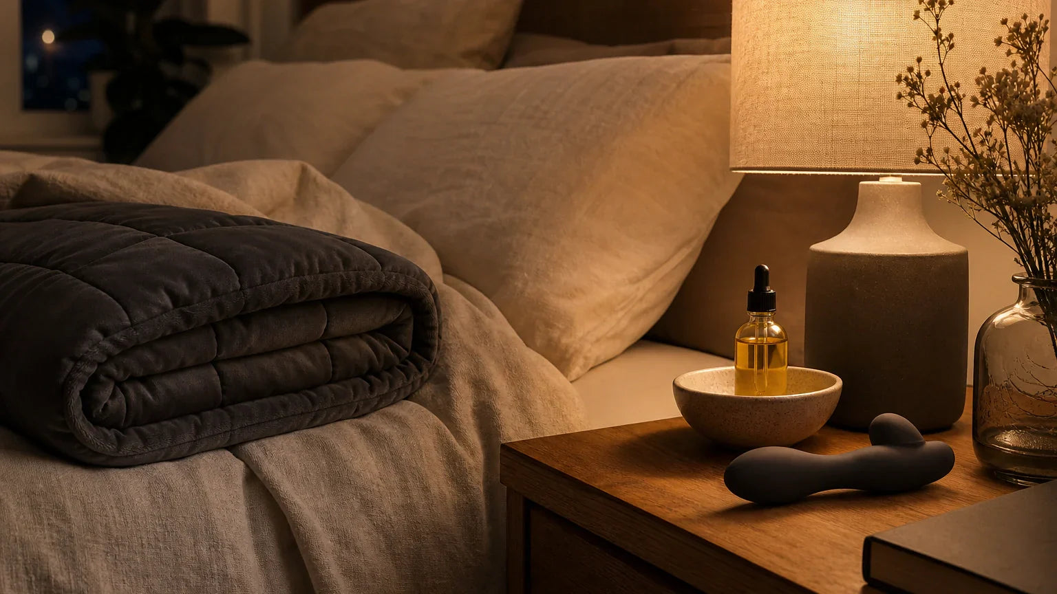 Beyond the Bubble Bath: Redefining Your Physical Self Care Routine: guide image about show a calm, discreet nighttime
