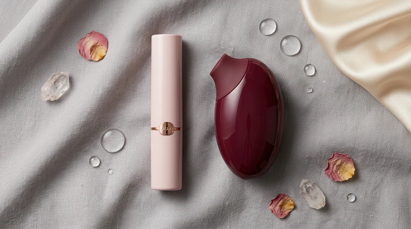Two quiet discreet vibrators compared — sonic suction and silicone designs by Xindari